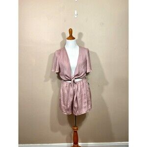 Show Me Your Mumu Womens Gina Romper L Pink Festival Party Beach Western NWT